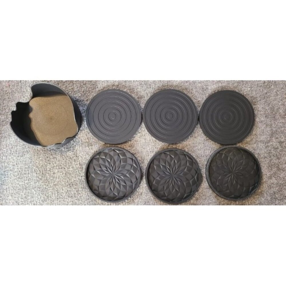 New Silicone Coasters [6 Pack] Coasters with Holder - Drinking Coasters